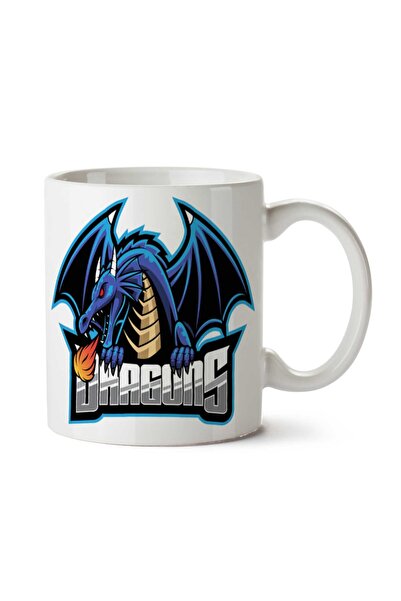 ART HEDİYE Dragon Anime Two Sided Printed Mug Cup