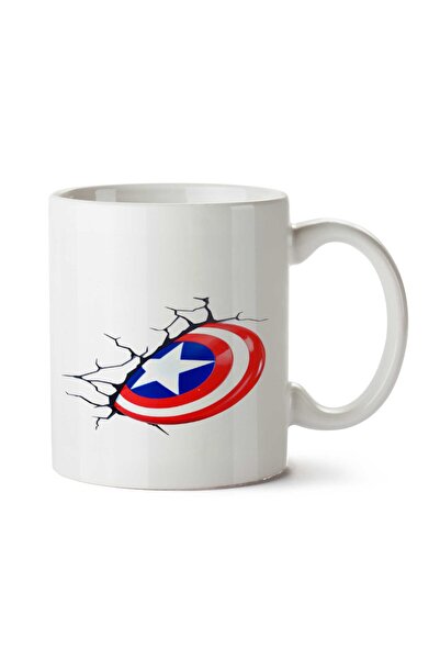 ART HEDİYE كوب إسكودو كابتن أمريكا مطبوع على الجانبين