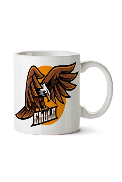 ART HEDİYE كوب مطبوع على الجانبين من Eagle Eagle