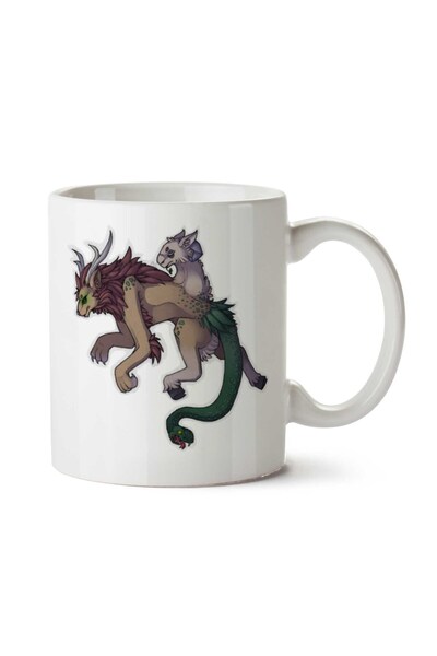 ART HEDİYE كوب مطبوع على الجانبين من Chimera-PNG-Mesh