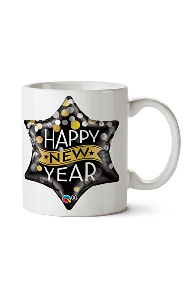 ART HEDİYE كوب مطبوع عليه وجهين للعام الجديد السعيد