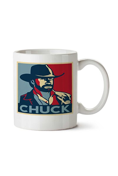 ART HEDİYE كوب مطبوع على الجانبين من CHUCK NORRIS