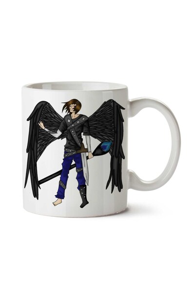 ART HEDİYE كوب بطبعة Dark-Angel-Transparent على الجانبين
