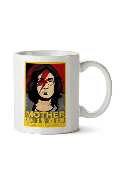 ART HEDİYE كوب جون لينون زيجي ستاردست الأم الانتحارية في الروك آند رول مطبوع على الجانبين