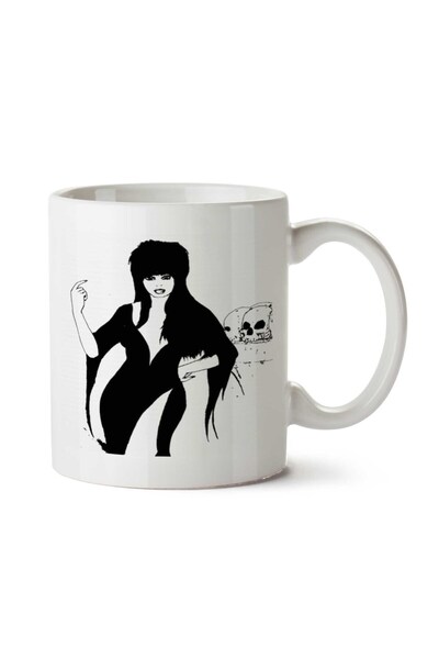 ART HEDİYE كوب Elvira A rainha das trevas مطبوع على الجانبين