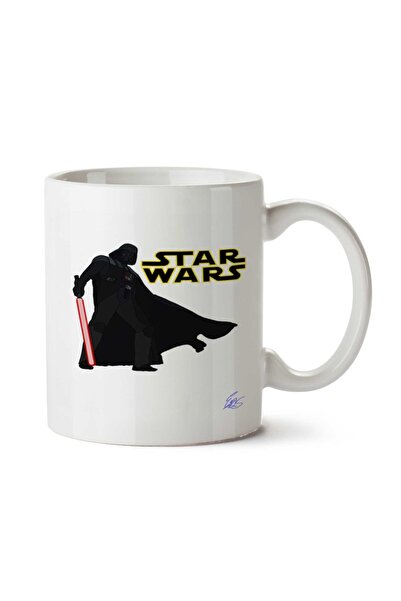ART HEDİYE كوب دارث فيدر ستار وورز سيف مطبوع على الجانبين