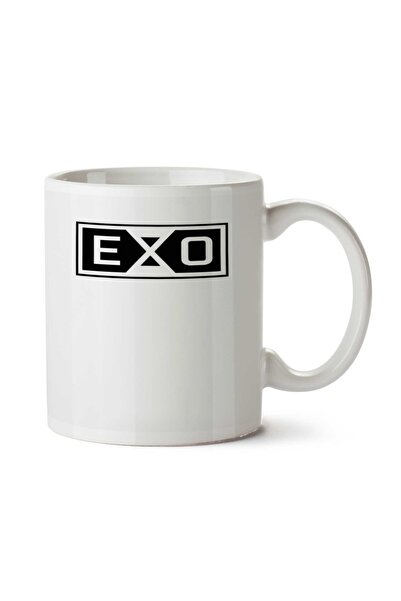 ART HEDİYE كوب مطبوع عليه شعار Exo باللون الأسود على الجانبين