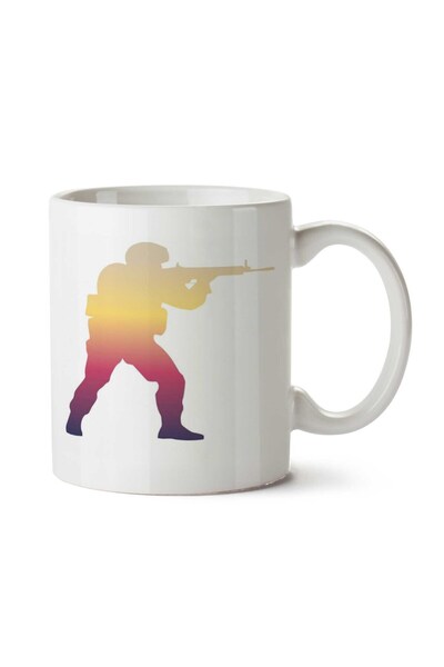 ART HEDİYE كوب CSGO بلون واحد مطبوع على الجانبين