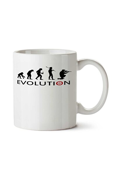 ART HEDİYE كوب مطبوع على الجانبين من Evolution Military Soldier's Evolution