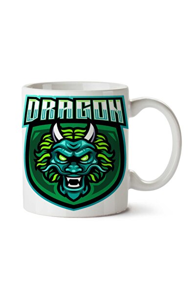 ART HEDİYE كوب بطبعة التنين على الجانبين