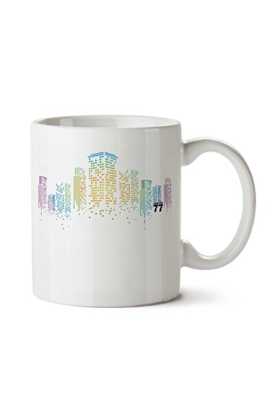 ART HEDİYE كوب كولور سيتي ملون مطبوع على الجانبين