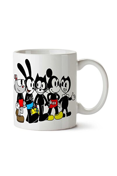 ART HEDİYE كوب بيندي آند ذا إنك ماشين ميكي مانيا مطبوع على الجانبين