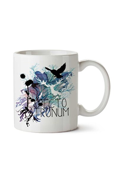ART HEDİYE كوب EXPECTO PATRONUM HEDWIG WATERCOLOUR 2 مطبوع على الجانبين