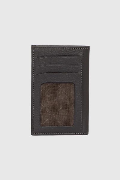 Grande Πορτοφόλι 844 Model Genuine Leather Grey Card Holder - Arsel
