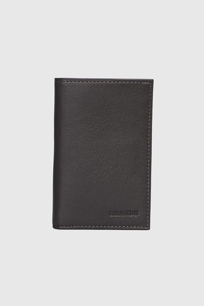 Grande Πορτοφόλι 844 Model Genuine Leather Grey Card Holder - Arsel