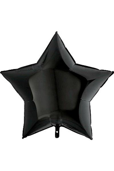 partideyince Black Star Foil Balloon - 40 cm