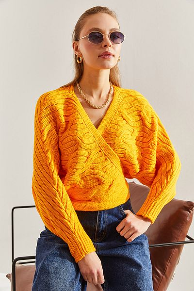 Bianco Lucci Geflochtene Strickjacke zum Binden für Damen