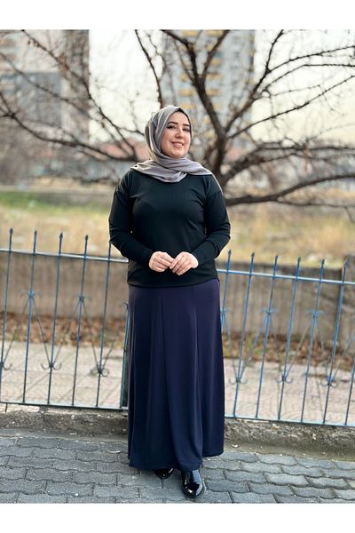 TDYtrendy Giyim Mother 8 Piece Elastic Waist Müge (Combed) Skirt