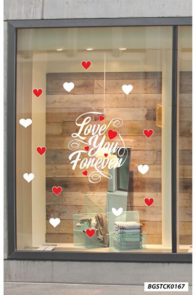 bizerk görsel Sevgililer Günü 14şubat Valentine's Day Kırmızı Beyaz Kalpler V...