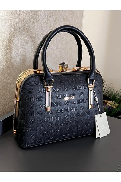 Armine ARM.339.SL Armine Special Color Conbin Leather Handbag Designed as a Hand and Arm Bag