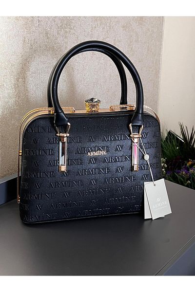 Armine ARM.339.SL Armine Special Color Conbin Leather Handbag Designed as a Hand and Arm Bag