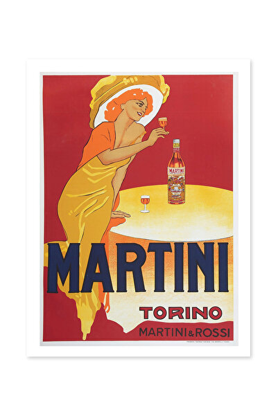 Beril Yamaç Design Studio Martini Vintage Decorative Poster Reproductions Vin...