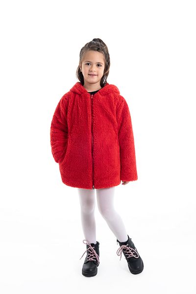 PANCHY CANKY Wellsoft Ribbon Hooded Girl's Coat