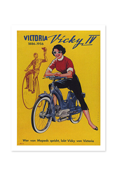 Beril Yamaç Design Studio Vicky Motobikes Reproducere de afiș decorativ vinta...