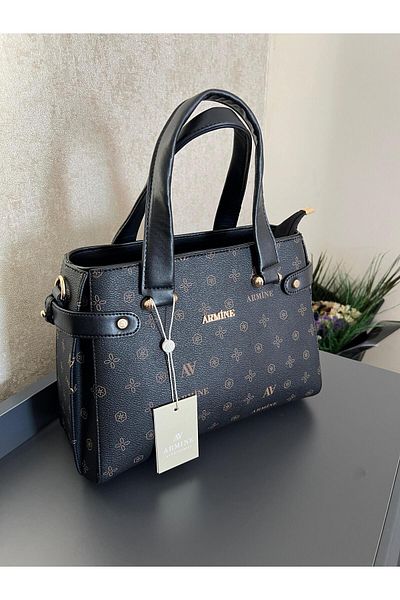 Armine ARM.172.BSK Armine Special Color Konbin Leather Handbag Designed as a Hand and Arm Bag