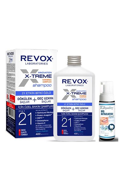 Revox X-Treme 400 ml Effective Plant Essence Shampoo - Teeth Whitening Foam Gift