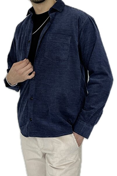 APT PRESTIGE Erkek Düz Klasik Şık Kombinlenebiilir 1.Kalite Kadife Uzun Kol Gömlek