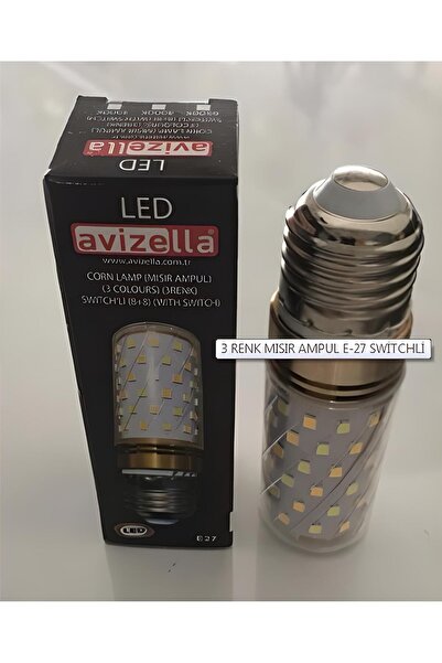Avizella 6'lı Mısır Ampul E-27 Switchli 3 Renk