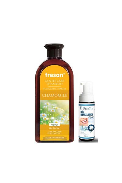 Tresan 300 ml Softening Care Shampoo with Chamomile - Whitening Foam Gift