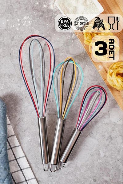HOMENIVA 3 Size Silicone Tip Whisk