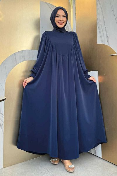 Bym Fashion Bym4 μαζευμένο φόρεμα Navy