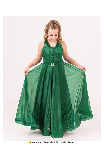 RAMON&ARTOS Fără mâneci umăr vis tul cu volan broșă cataramă detaliată absolv...