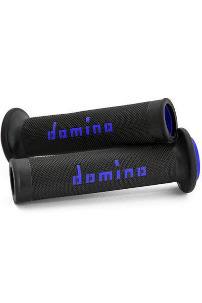domino Blue Motorcycle Grip Set