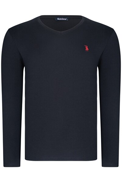 Dewberry Üçlü Set T8587 V Yaka Erkek Sweatshırt-siyah-beyaz-antrasit