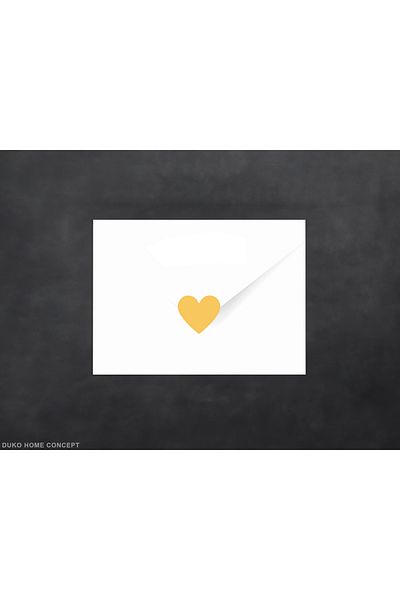 Duko Home Gold Color Heart Label / Sticker