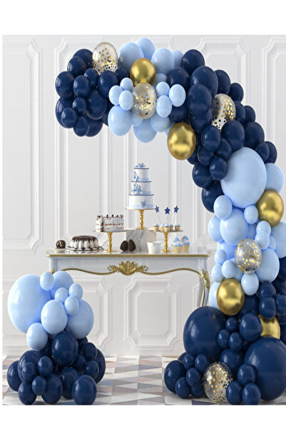 party mix Blue Baby Birthday Balloon Chain 100 Pieces Circumcision Baby Mawli...