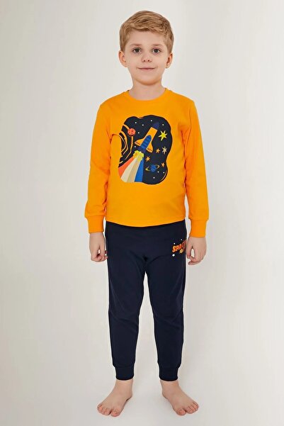 ROLY POLY BİSİKLET YAKA UZUN KOLLU %100 PAMUK GARSON BOY ERKEK ÇOCUK PİJAMA TAKIM 3186