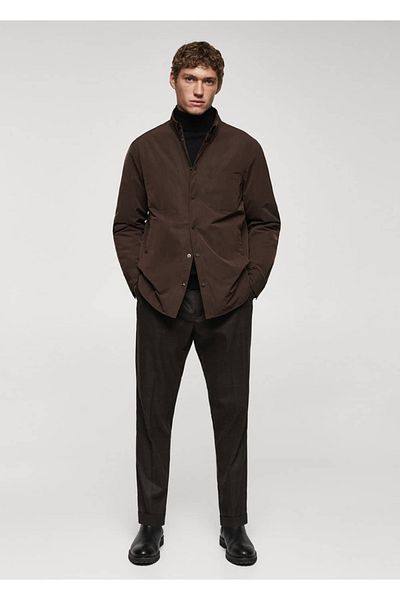 MANGO Man Wasserabweisende, wattierte Hemdjacke
