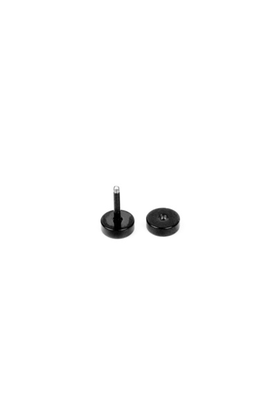 Bylin Tunnel Look Disc Locked Unisex Piercing/Earring - Circle Diameter 6 Mm- 1 Pair