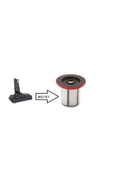 Bosch Unlimited Seri6 Şarjı Süpürge Başlık Gri renk Muadili-Yeni Tip + Filtre