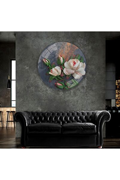 EMYA HOME Tablou de sticlă cu flori