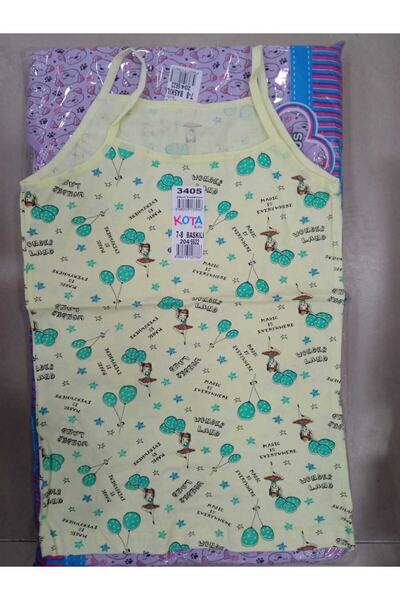 KOTA İÇ GİYİM Kota 3405 Girl's Rope Strap Patterned Undershirt 6 Pcs