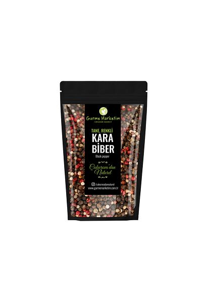 Cukurovadan Naturel Black Pepper with Colorful Grains 50 Gr