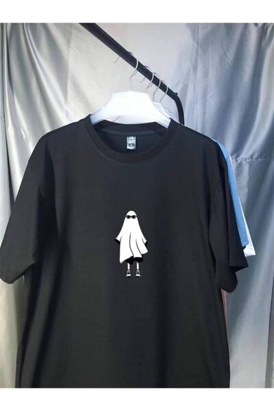 Vordevia Ghost Štampano crna Oversize kroj majica