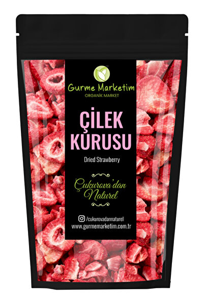 Cukurovadan Naturel Kurutulmuş Çilek Doğal Deluxe Yeni Mahsül 100 Gr