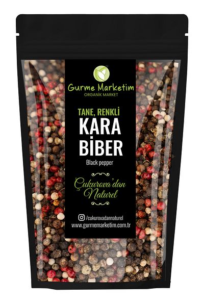 Cukurovadan Naturel Black Pepper with Colorful Grains 50 Gr